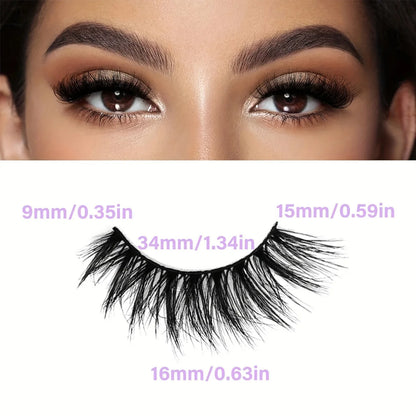 5 Paires de Faux Cils Effet “Cat Eye” – Volume Naturel & Regard Intense