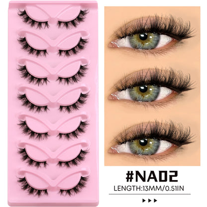 Cils Effet Œil de Biche 🖤 – Style Cat Eye Naturel & Allongé | 5 Paires