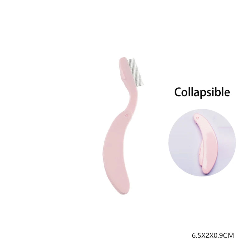 Brosse & Peigne à Cils Repliable 💖 – Sépare, Courbe et Définit Tes Cils