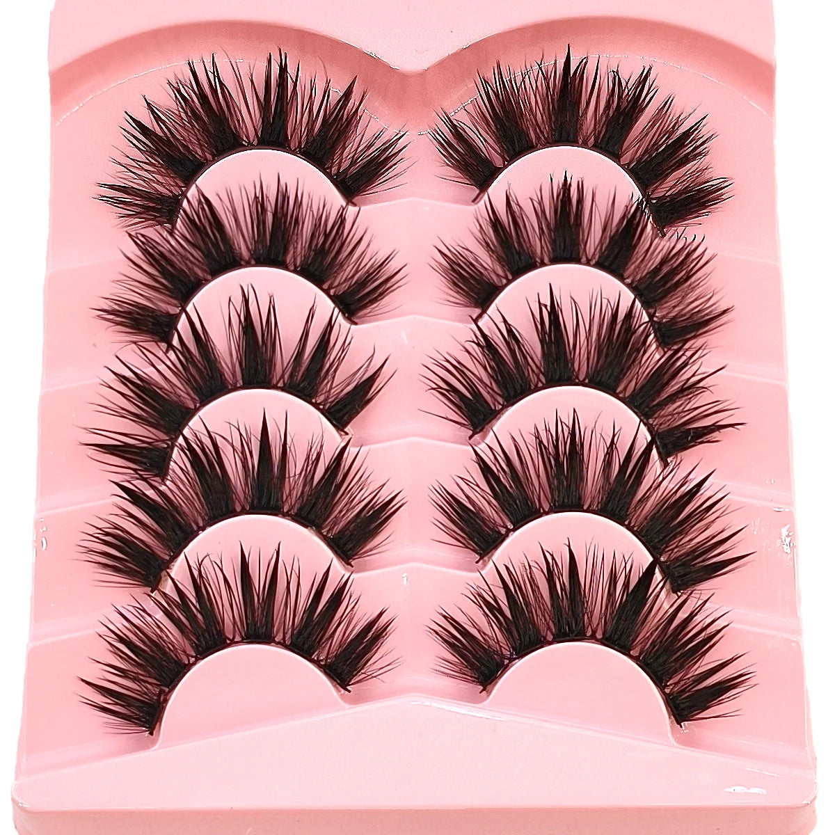 Cils Effet Mouillé 💧 – 5 Paires | Look Intense & Naturel