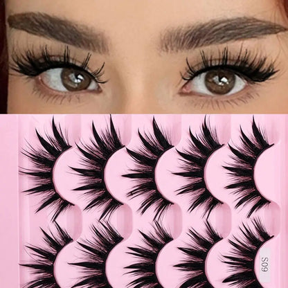 Cils Effet Mouillé – Look Naturel & Glamour | 5 Paires Réutilisables