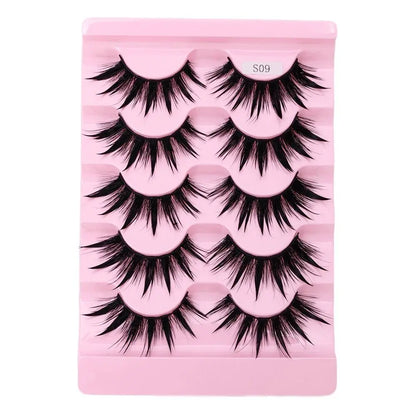 Cils Effet Mouillé – Look Naturel & Glamour | 5 Paires Réutilisables