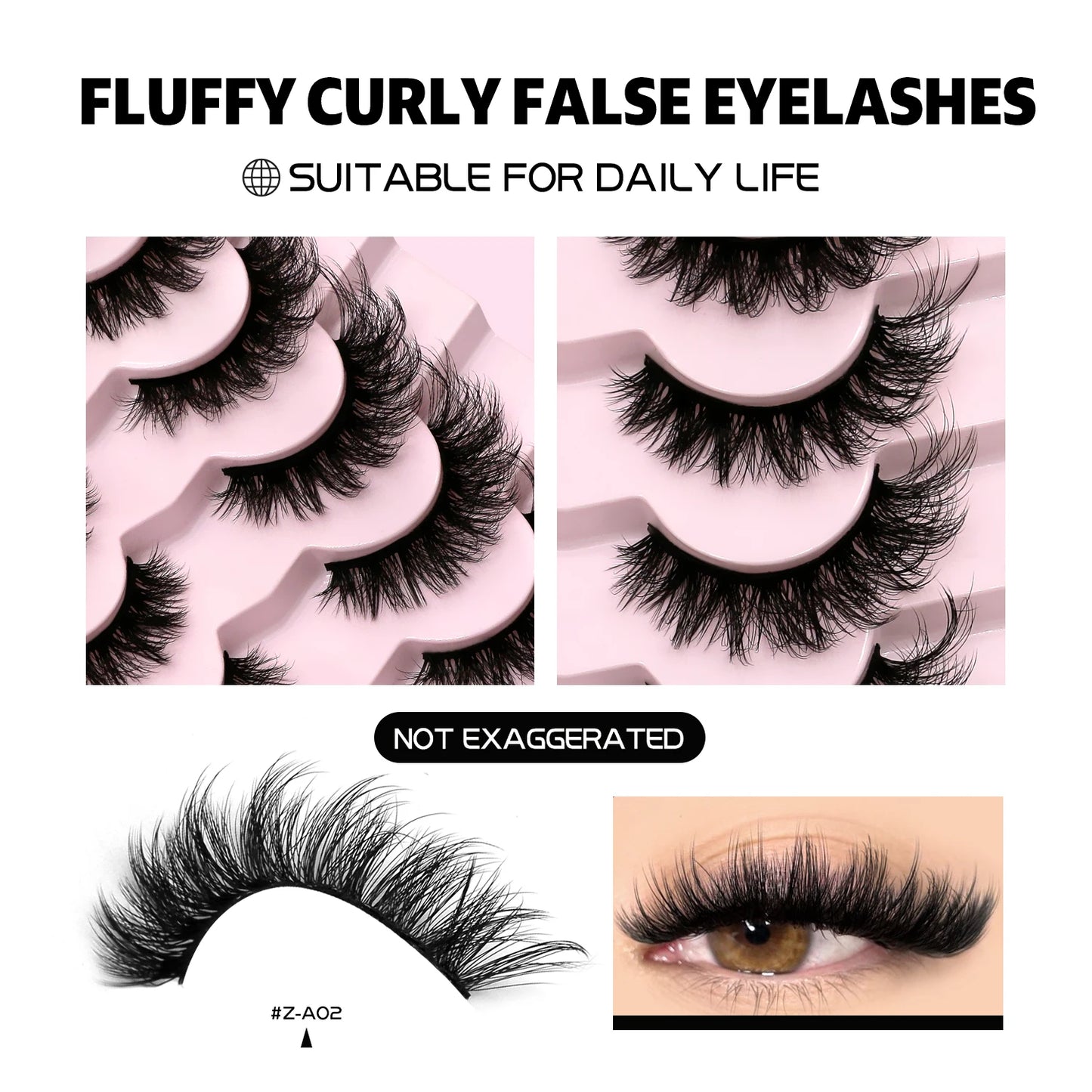 Faux Cils 3D Effet Volume Aérien – Cils Légers & Fluffy pour Regard Intense ✨