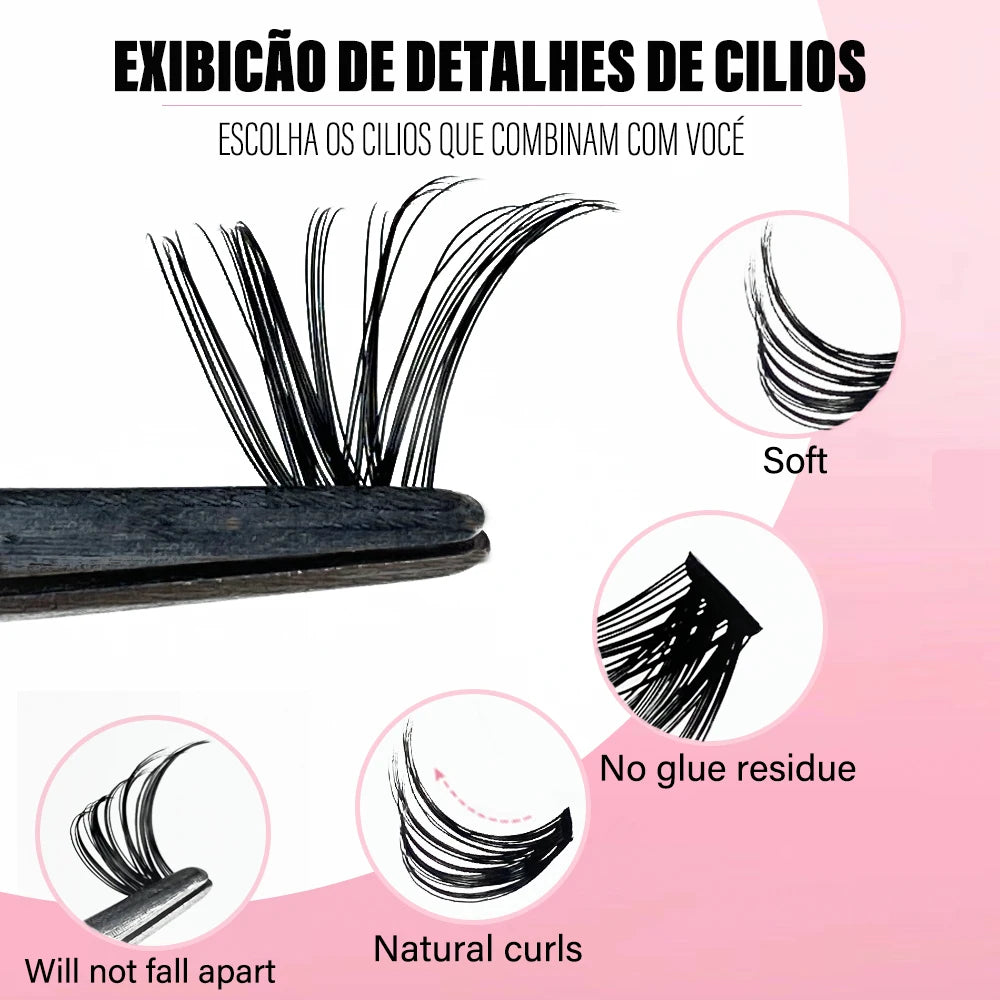 Cils Volume Russe 3D/4D/5D – Bouquets de Cils Individuels