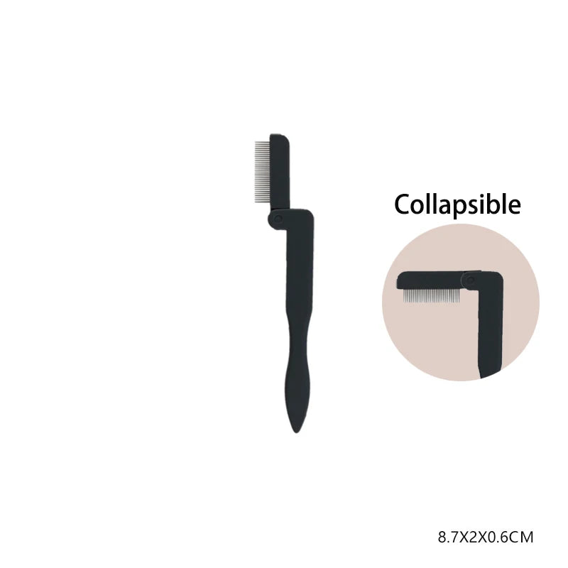 Brosse & Peigne à Cils Repliable 💖 – Sépare, Courbe et Définit Tes Cils