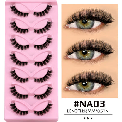 Cils Effet Œil de Biche 🖤 – Style Cat Eye Naturel & Allongé | 5 Paires