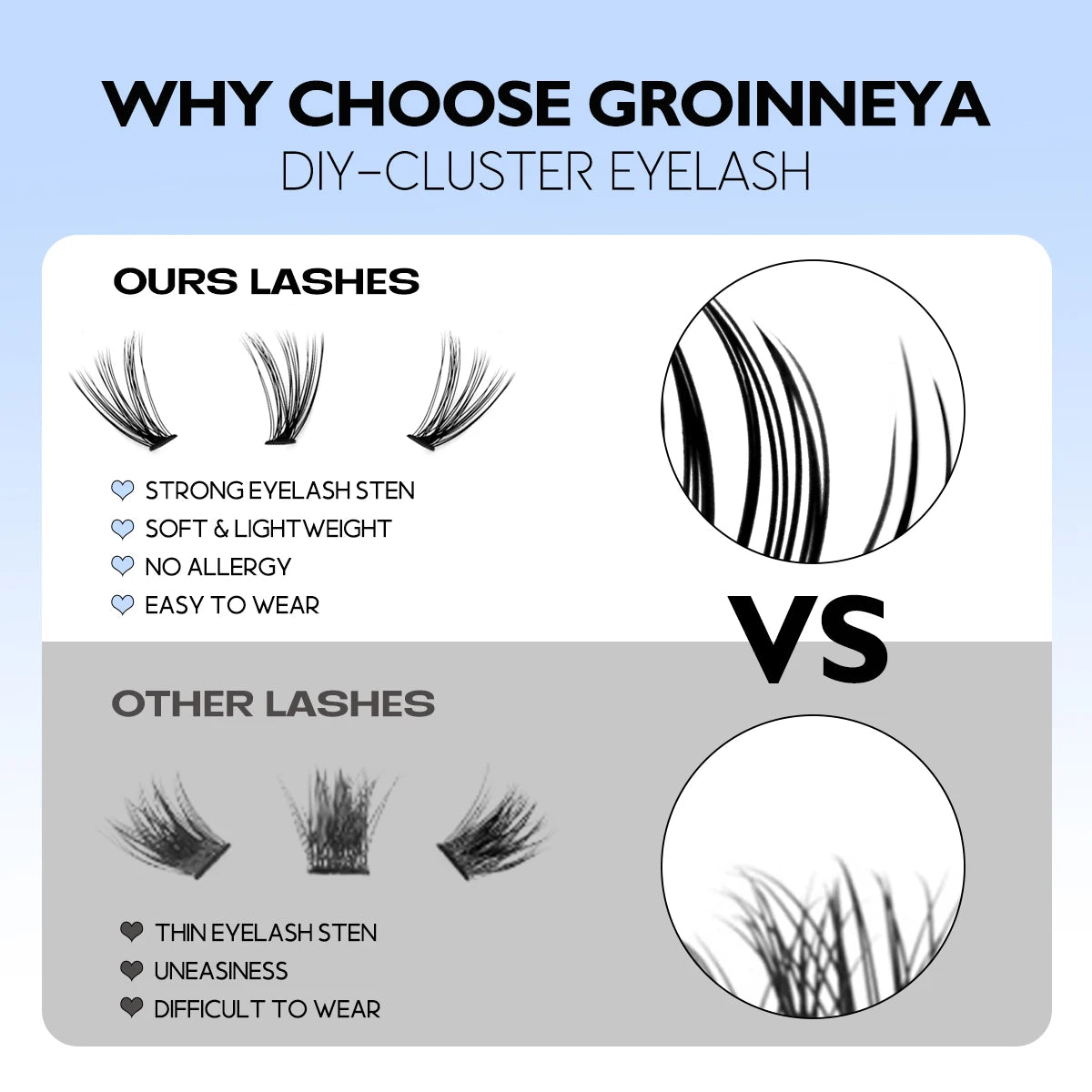 Kit Extension de Cils 💖 – Volume Naturel à la Maison (Colle + Pince Incluses)