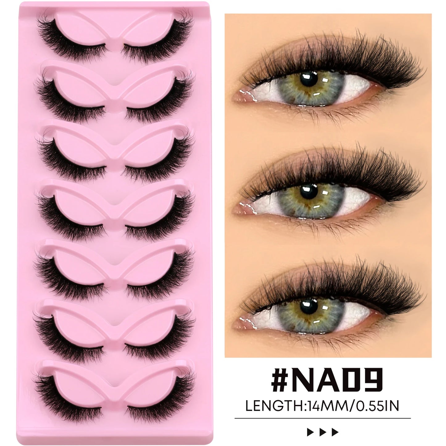 Faux Cils Cat Eye – Effet Naturel et Regard Allongé